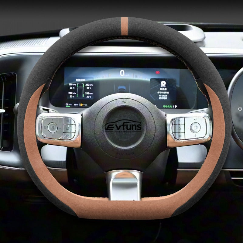Winter Suede Steering Wheel Cover For Smart.