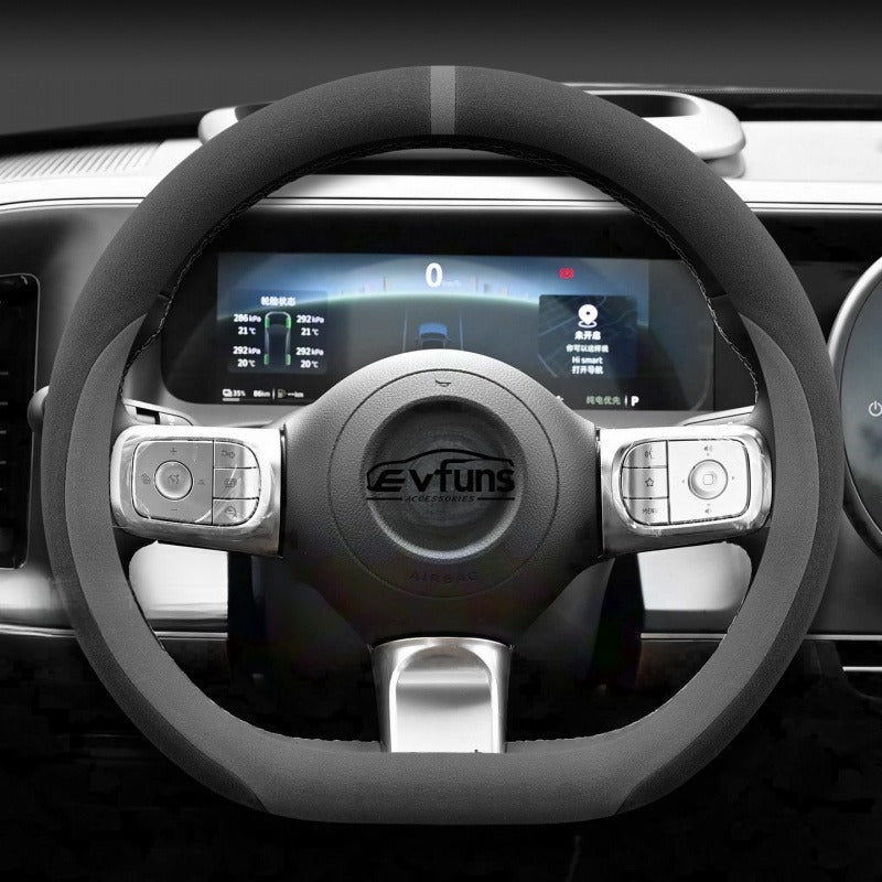 Winter Suede Steering Wheel Cover For Smart.